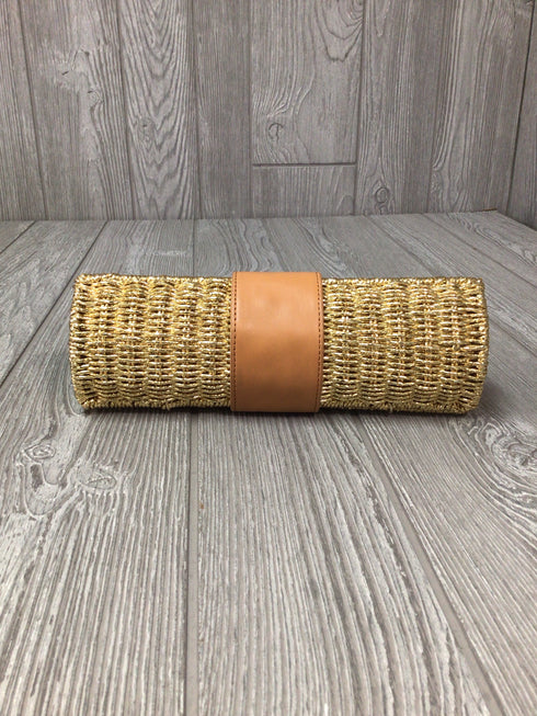 Tory Burch Metallic Wicker clutch Evening Bag