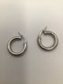 Silver .75" Hoop Earrings