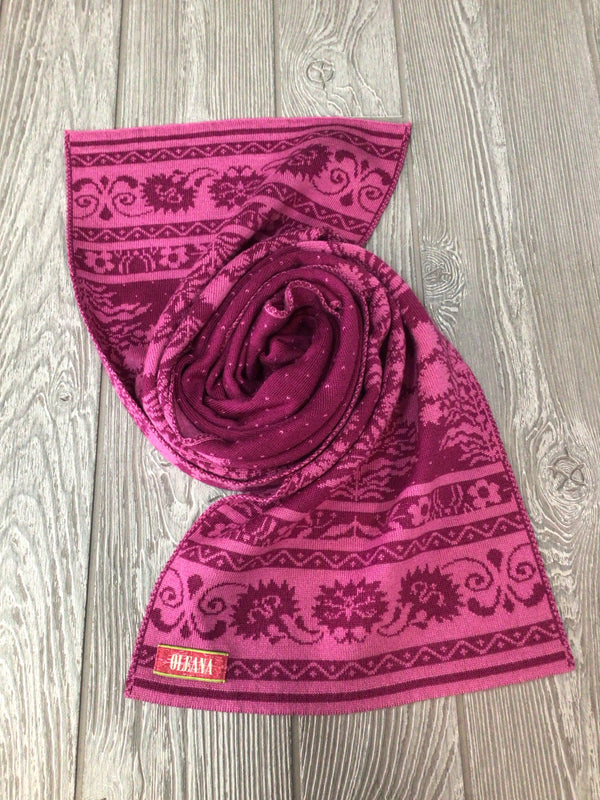 Oleana Nordic Wool Knit Scarf