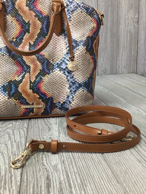 Brahmin Large Duxbury Multi Eliasson Satchel Leather Purse