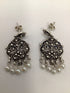Silver Drop Pearl dangle Earrings