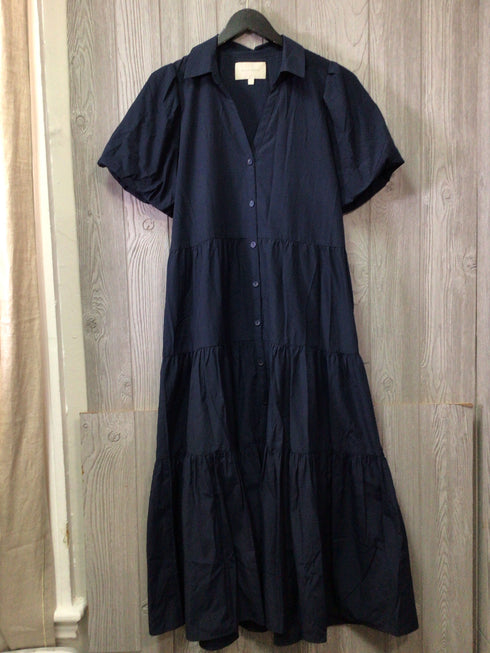 Brochu Walker Poplin Tiered Maxi Dress Size Large