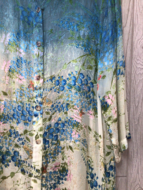 Citron Blouse Silk burnout Size 1X