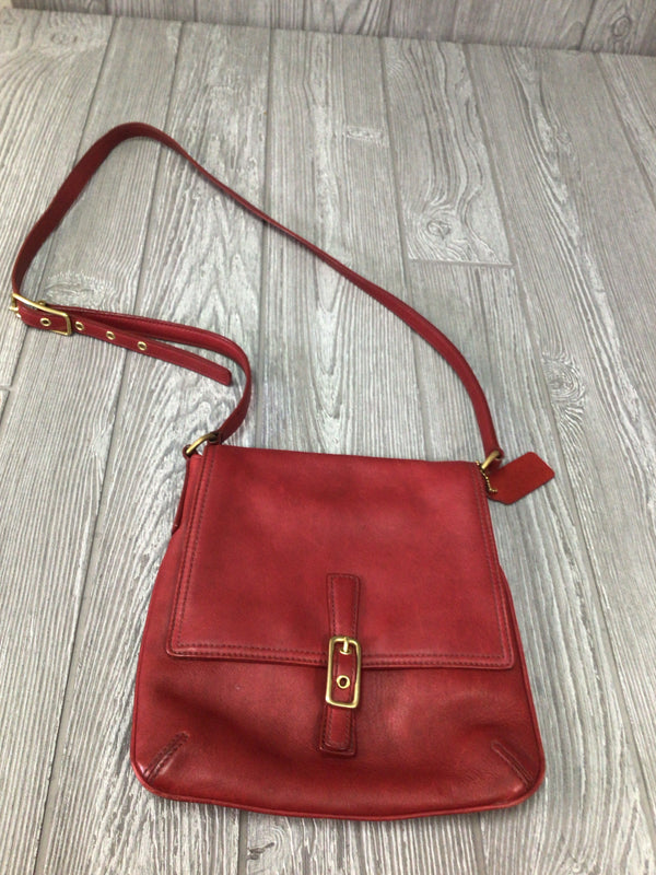 Coach flap with buckle 9592 Leather Vintage crossbody