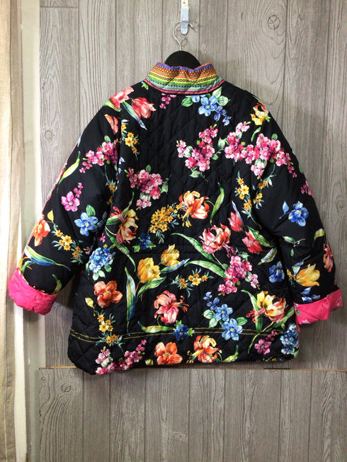 Johnny Was Down Quilted Reversible Jacket Size XX-Large