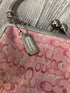 Coach Pink Top Handle Canvas Purse