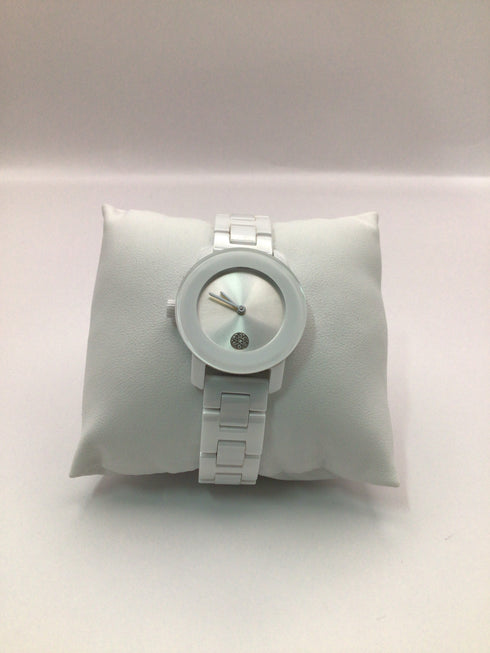 Movado White Bold Ceramic Bracelet Watch