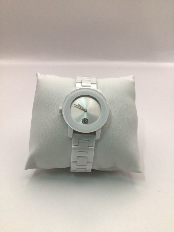 Movado White Bold Ceramic Bracelet Watch