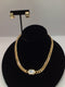 Short & Suite 14k Gold Plate Chunky Necklace and Earrings New SET