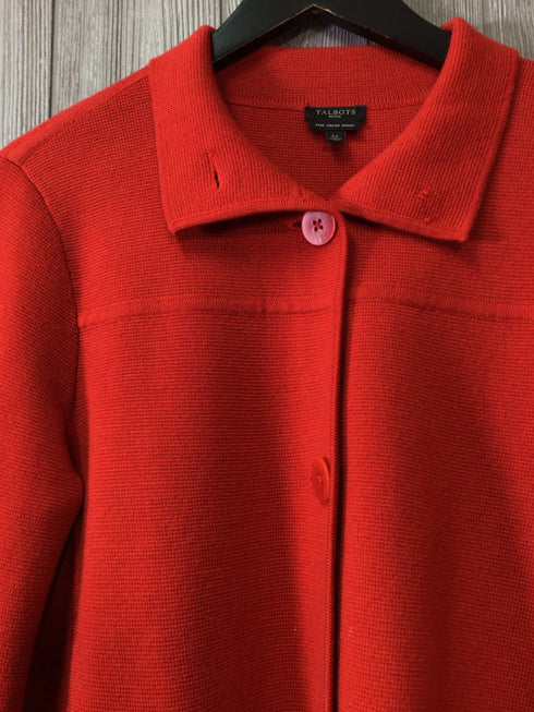 Talbots Jacket Size Large-Petite Merino Knit