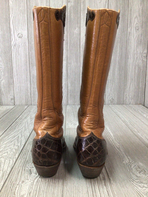 D.W. Frommer II Packer Cowboy Boots Handmade Rare Vintage Women's Size 8