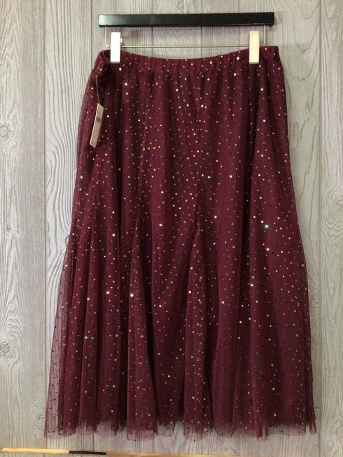 Anthropologie Sequined Skirt Size Large New