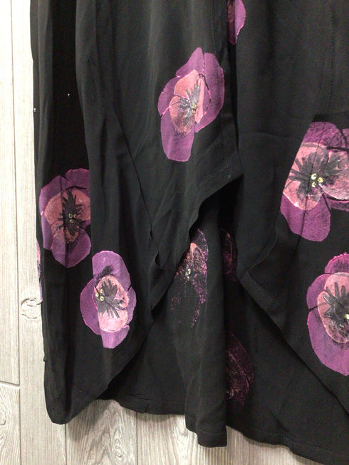 Staley Gretzinger Semi-Sheer Pansie Duster Topper Lagenlook Size X-Large