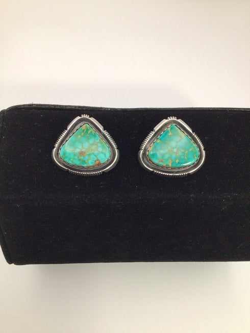 P. Sanchez Turquoise Earrings Vintage Pre-owned