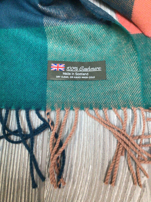 Lg check Cashmere Scarf