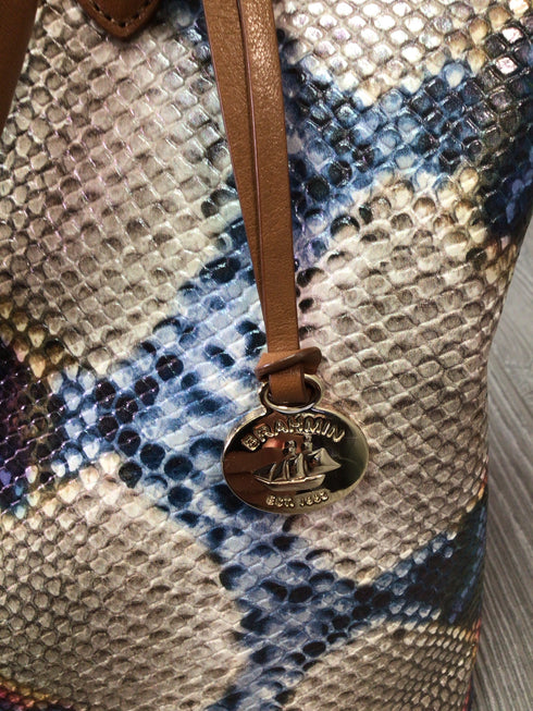 Brahmin Large Duxbury Multi Eliasson Satchel Leather Purse