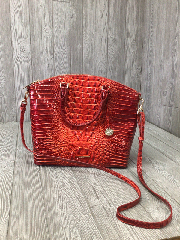 Brahmin Radiant Red Large Duxbury Satchel Melbourne Leather New