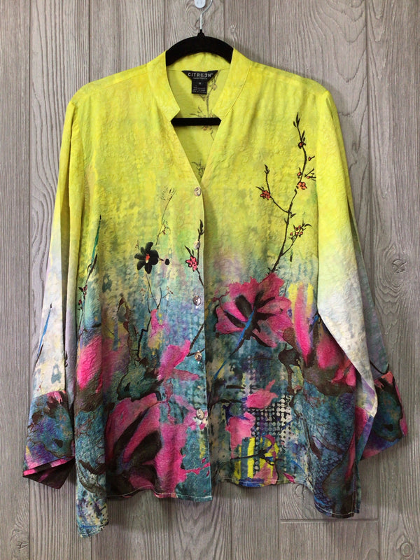 Citron Blouse Silk Size 1X