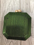 Anthropologie Metallic Mini clutch Evening Bag Emerald Green New