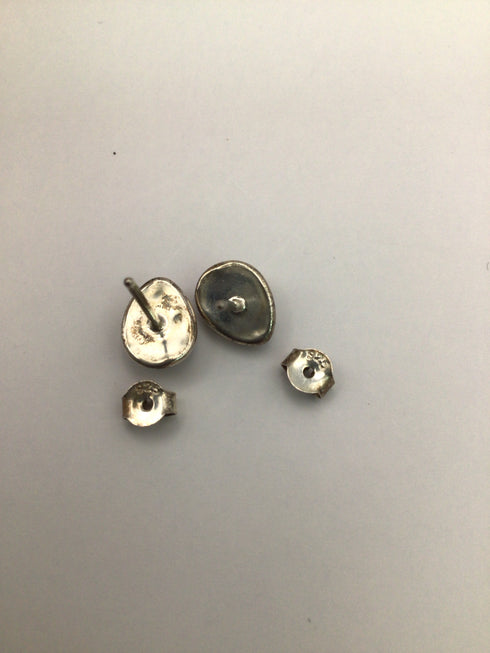 Tiger's eye teardrop stud earrings