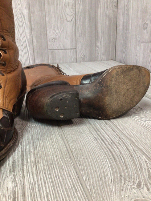 D.W. Frommer II Packer Cowboy Boots Handmade Rare Vintage Women's Size 8