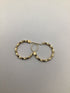 10k Yellow Gold Twisted Hoop 5/8" Vintage Earrings
