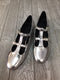 J Crew Mary Jane Pumps Double buckle Size 8.5 Metallic New