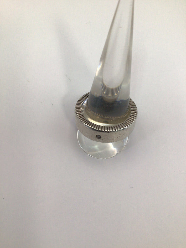 Single Diamond band Sterling Men's sz 10