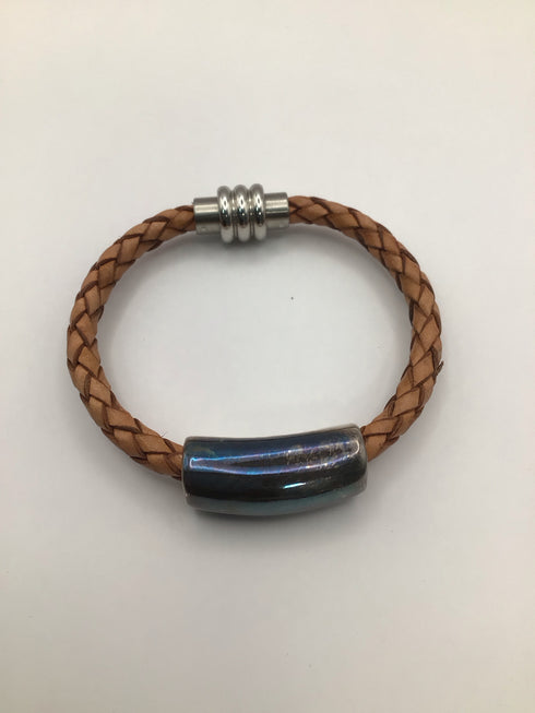 Simon Sebbag Leather Silver bead Bracelet