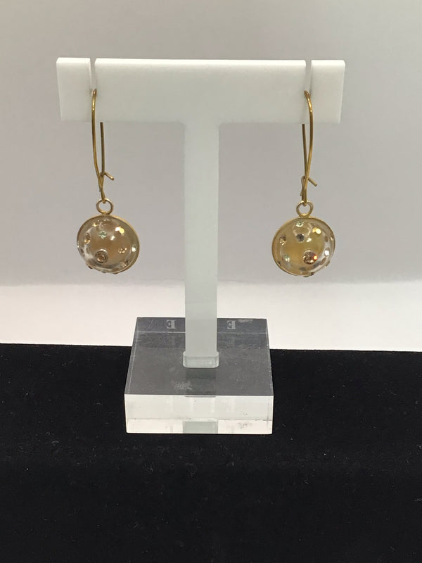 Barbara Cieslicki Lucite Crystal Drop Earrings