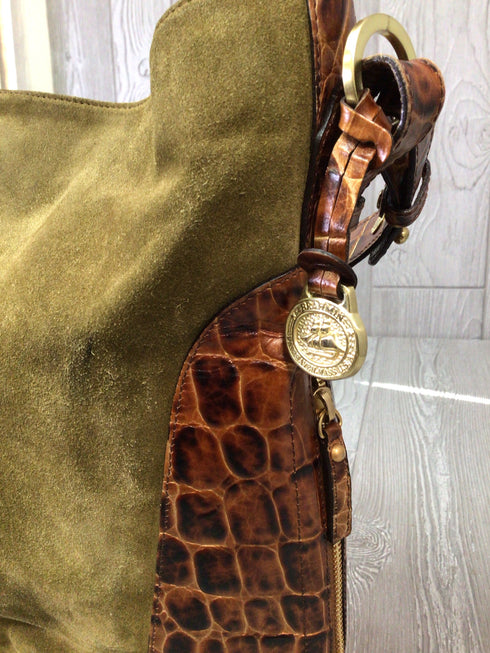 Brahmin Hobo Suede Leather