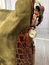 Brahmin Hobo Suede Leather