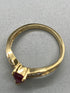 14k Gold + Pear Shape Ruby Ring