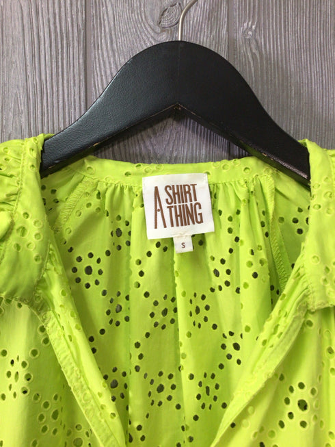 A Shirt Thing Eyelet Top Size Small