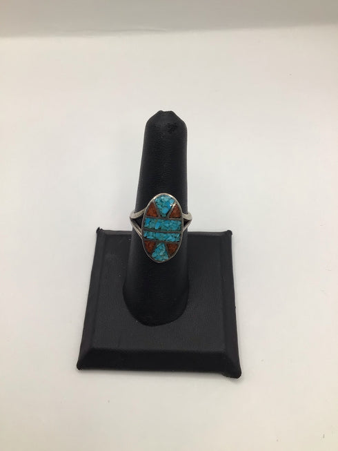Turquoise mosaic Ring