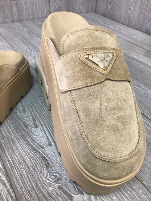 Prada Suede Mules Platform Size 41 pre-owned