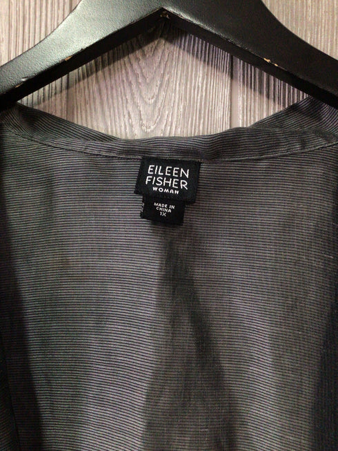 Eileen Fisher Open Blazer Linen-Silk Size 1X