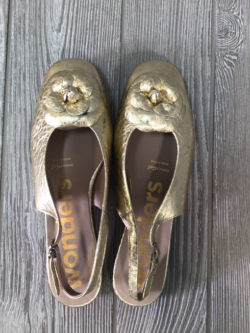 Wonders PEPA 40 Gold Slingbacks Size 39
