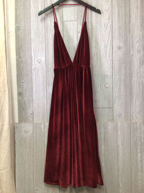 Reformation Dress Velvet Midi Size Small pre-owned
