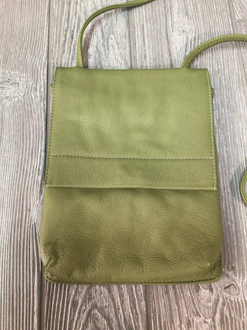 JP Ourse Flat & Compact Crossbody Leather Kiwi Green