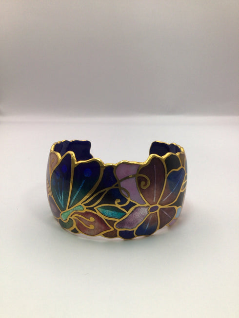 Smithsonian David Kuo Champleve Butterfly Cuff Bracelet