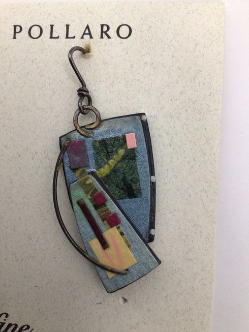 Lauren Pollaro Paper Collage Earrings New Pre-owned