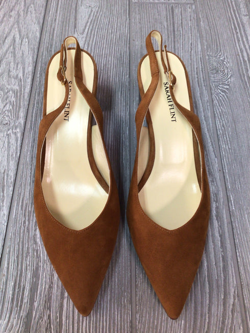 Sarah Flint Suede Slingbacks Size 10 New