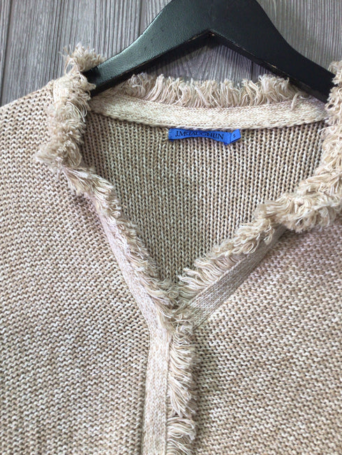 J. McLaughlin Fringe Cardigan Size Small Cotton
