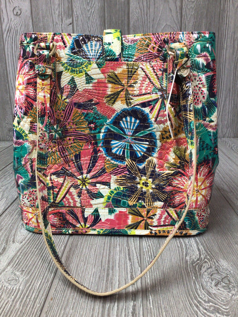Brahmin Fiora Desert Bloom Melbourne Leather Bucket Pre-owned