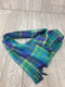 Blue Plaid Wool Scarf