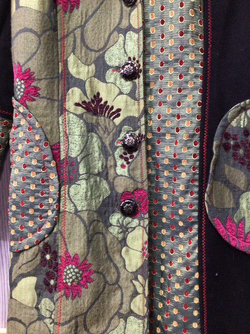 Neslay Jacquard Patchwork art-to-wear Coat fits like Medium