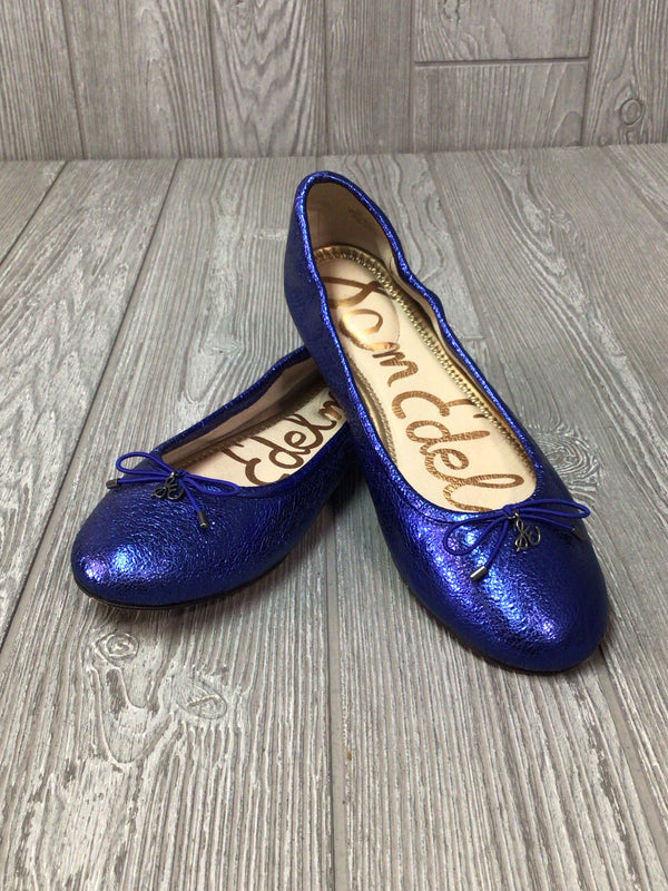 Sam Edelman Felicia crinkle metallic ballet Flats Size 8