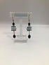 Artisans White Art Glass Drop Earrings