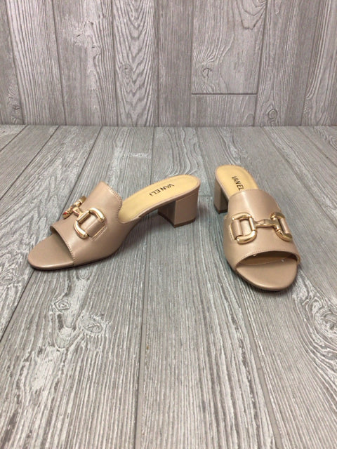 Van Eli Oksana Sandals Lt Taupe Horsebit slide Size 9 New